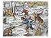 Early Settlers Hunting on Snowshoes in Canada Giclee Poster Print