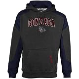 NCAA Gonzaga Bulldogs Charcoal-Navy Blue Challenger Heathered Hoody Sweatshirt