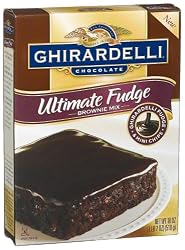 Ghirardelli Chocolate Brownie Mix, Ultimate Fudge, 18-Ounce Boxes (Pack of 12)