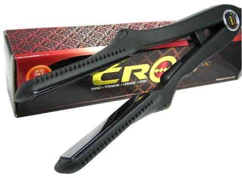 Croc Classic Nano-Titanium Flat Iron Straightener (Black Titanium Plate) 450 degrees