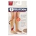 Truform 30-40 mmHg Compression Stockings for Men and Women, Knee High Length, Dot-Top, Open Toe, Beige, Medium