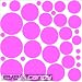 34 Deep Pink Polka Dots Wall Stickers Decals Words Bedding
