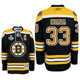 CHARA #33 Boston Bruins Reebok Premier Home NHL Hockey Jersey w/ 2011 Stanley Cup Patch (NHLPA Certified Custom Sewn Authentic Twill)