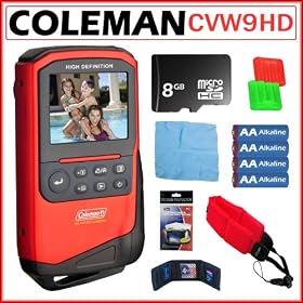Click here to buy Coleman CVW9HD Xtreme Video Full 1080p HD Wateproof Camcorder in Red + 8GB Accessory Kit by Coleman.