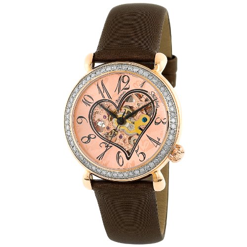 Stuhrling Original Women's 109S.1245E14 Lifestyle 'Diamond Cupid' Automatic Skeleton Watch