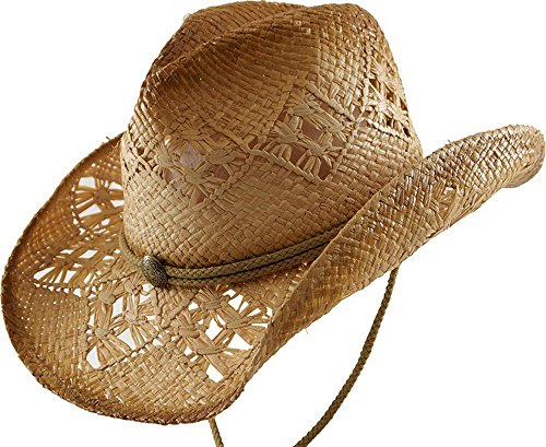 Enimay Western Outback Style Unisex Straw Cowboy Hat