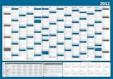 Produkt-Bild: Wandkalender 2012 - DIN A0 Format (1188 x 840 mm) - Wandplaner 2012 XXL - 14 Monate, inkl. Ferientermine und Feiertage + Vorschau 2013, Offset-Druck auf Bilderdruckpapier gl&auml;nzend - (Kalender gerollt)