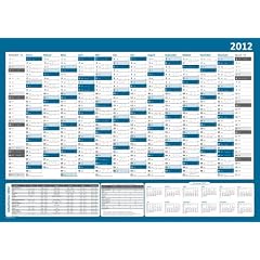 Wandkalender 2012 - DIN A0 Format (1188 x 840 mm) - Wandplaner 2012 XXL - 14 Monate, inkl. Ferientermine und Feiertage + Vorschau 2013, Offset-Druck auf Bilderdruckpapier gl�nzend - (Kalender gerollt)
