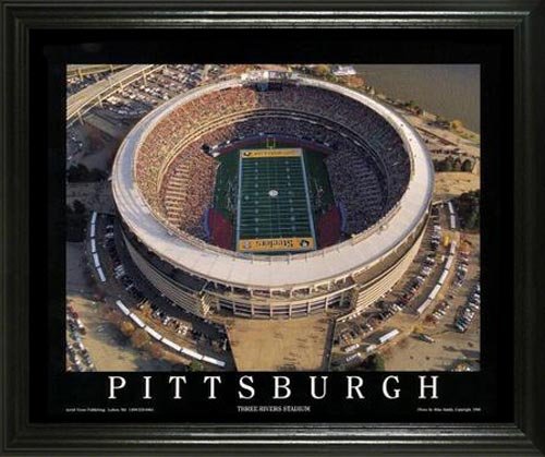 Pittsburgh Steelers - Three Rivers Stadium Aerial - Lg - Framed Poster Print