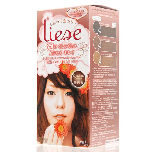 liese bubble hair color glossy brown. KAO Liese Soft Bubble Hair