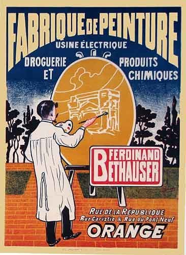 1920's French Painter's Canvas Vintage Advertising Antique Advertising Poster
