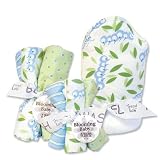 Trend Lab 21051 CATERPILLAR BOUQUET SET - ALL 3 BOUQUETS - HOODED TOWEL (# 101761) and 5 PACK OF WASH CLOTHS (# 101272) and 4 PACK OF BURP CLOTHS (# 101281)