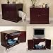 Pet Studio MDF Litter Box Cat Cabinet, Mahogany