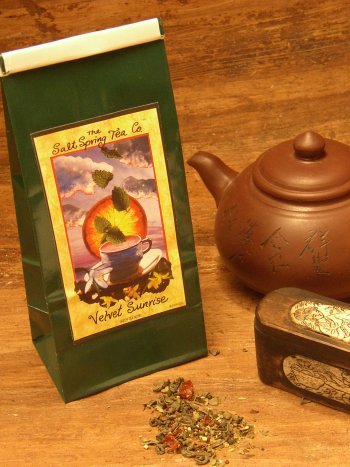 Salt Spring Tea Velvet Sunrise Herbal and Green Tea - 1.9oz Bag by The Salt Spring Tea Co.