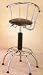 Retro 50s Eames Era Chrome Plated and Black Vinyl Seat with Gas Lift Adjustable Height (Set of 2)