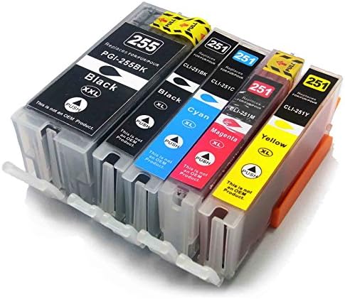 5x Ink Compatible For CANON PGI-255XXL CLI-251 PIXMA MX722 MX922 MX925