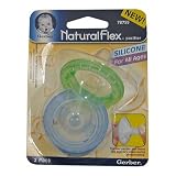 Gerber NaturalFlex Silicone Pacifier - Green / Blue