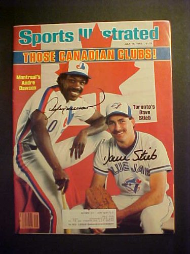 Andre Dawson Chicago Cubs & Dave Stieb Toronto Blue Jays Autographed July 18, 1983 Sports Illustrated Magazine