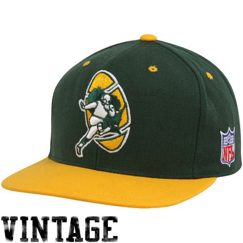 Mitchell & Ness Green Bay Packers Throwbacks Wool 2 Tone Snapback Hat One Size Fits All