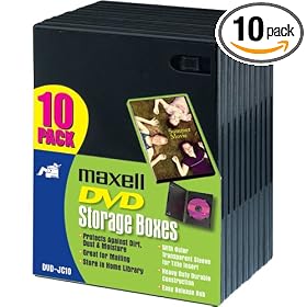 Maxell 190801 - Dvdjc10 Dvd Storage Case - 10 Pk