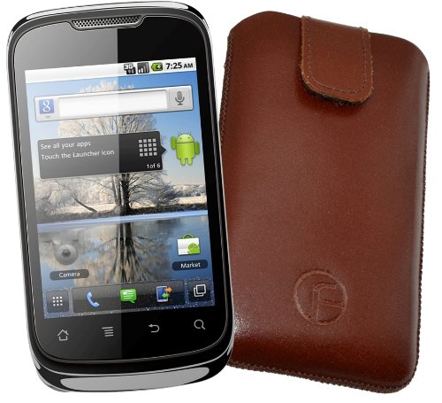Favory Ledertasche (Lasche mit R&uuml;ckzugfunktion und Klettverschluss) f&uuml;r Huawei Sonic U8650 Preisvergleich