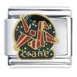 Paper Origami Crane Italian Charms Bracelet Link