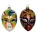 Glass Venetian Mask Ornaments