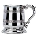Cast Pewter Tankard with Celtic Band Decoration
