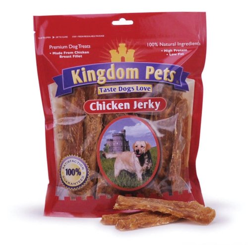 More image Kingdom Pets Premium Dog Treats, Chicken Jerky, 16-Ounce Bag