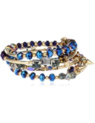 Steve Madden Faceted Bead Coil Stretch Bracelet, 7.5"