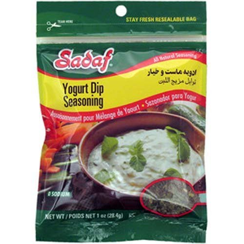 Sadaf Yogurt-Cucumber (Mast-o-Khiyar) Dip Mix Seasoning, 1 Ounce Bag