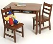 Child's Rectangle Cherry Table Set with 2 Chairs