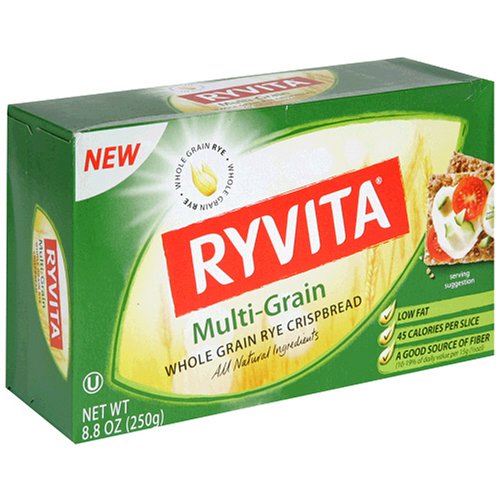 Ryvita Whole Grain Rye Crispbread, Multi-Grain, 8.8-Ounce Boxes (Pack of 10) by Ryvita