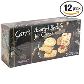 Carr's Assorted Biscuits for Cheese, Nine Varieties, 7.05-Ounce Boxes (Pack of 12)