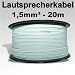 Lautsprecherkabel wei� - 2x1,5mm� - 20m Ring - Grundpreis f�r 1 Meter = 0,50 EUR