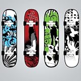 DCWV Wall Art Skate Line Up, Boy, Peel-Stick, Multi