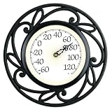 Chaney Instrument 12-Inch Wrought Iron Thermometer