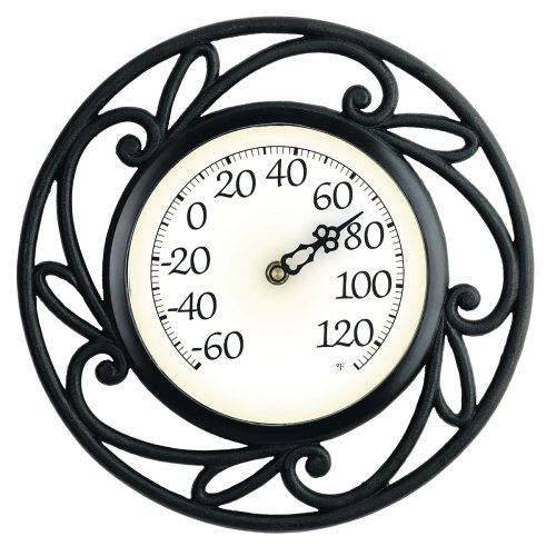 Chaney Instrument 12-Inch Wrought Iron Thermometer