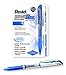 Pentel EnerGel Gel Ink Pen, Medium Point, Metal Tip, Blue Ink, Box of 12 (BL57-C)