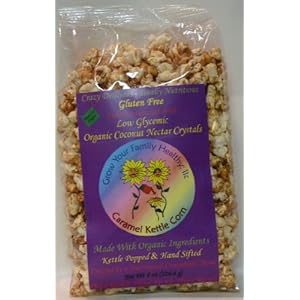 Lightly Sweetened Gluten Free Low Glycemic Load Caramel Kettle Corn (8-Ounce Bags 2 Per Box - Sample Pack)
