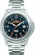 Timex Mens Stainless Steel Bracelet Watch, 10 Year Battery, Indiglo, Date, 50 Meter, 46861