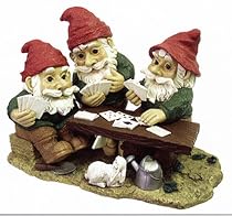 Echo Valley 4181 Full-Color Gnome Card-Game Statue