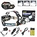 Boruit LED 5000 Lumens Super Bright Headlamp 4 Modes 3x XM-L2 T6 -USB Output- with Rechargeable Batteries ,Wall & Car Charger ,USB Charging Cable for Camping,Hiking,Reading,Bike,Hunting&Fishing