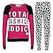 a2z4kids Kids Girls Total Fashion Addict Printed Trendy Top & Fashion Legging Set 7-13 Yr
