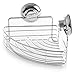 BINO SMARTSUCTION Rust Proof Stainless Steel Shower Caddy, Corner Shelf