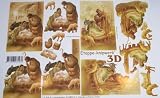 A4 3D step by step Le Suh decoupage sheet - Christmas - Nativity scenes