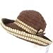 New Cotton Packable Sun Beach Upturn Brim Floppy Hat Brown - Small / Medium