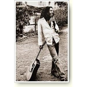 Bob Marley-Leaning with Guitar-Classic Music Poster