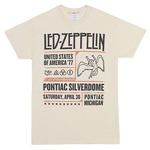 Led Zeppelin Pontiac Silverdome Adult T-shirt