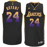 NBA Men's Los Angeles Lakers Kobe Bryant Vibe Fashion Swingman Jersey (Black/Purple, Medium)